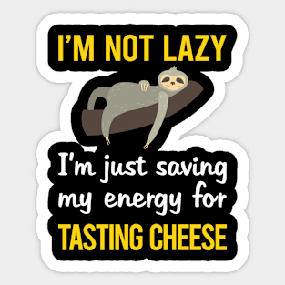 Funny Lazy Cheese Tasting Sticker